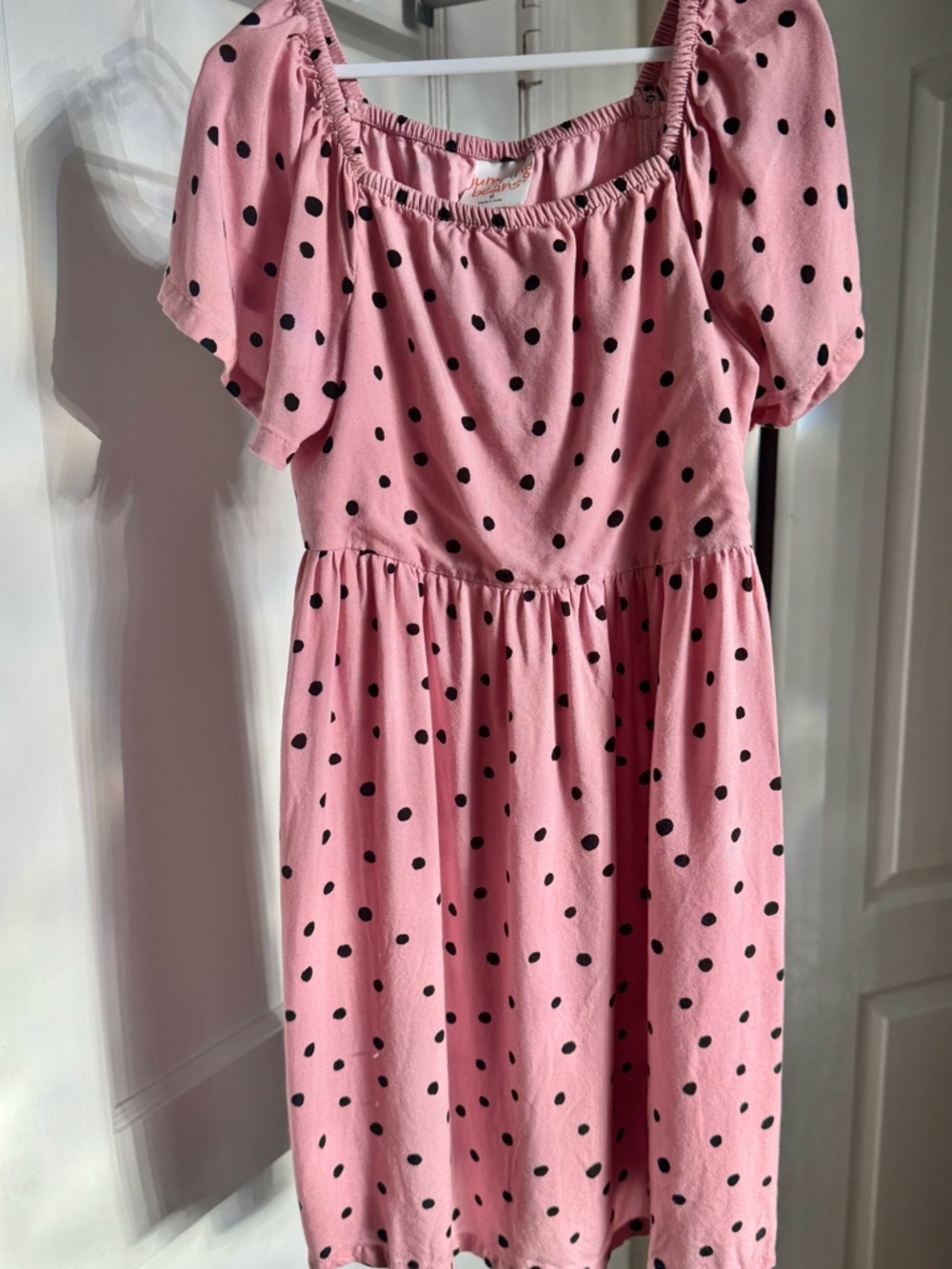 jumping beans Pink Dress with Black Polka Dots